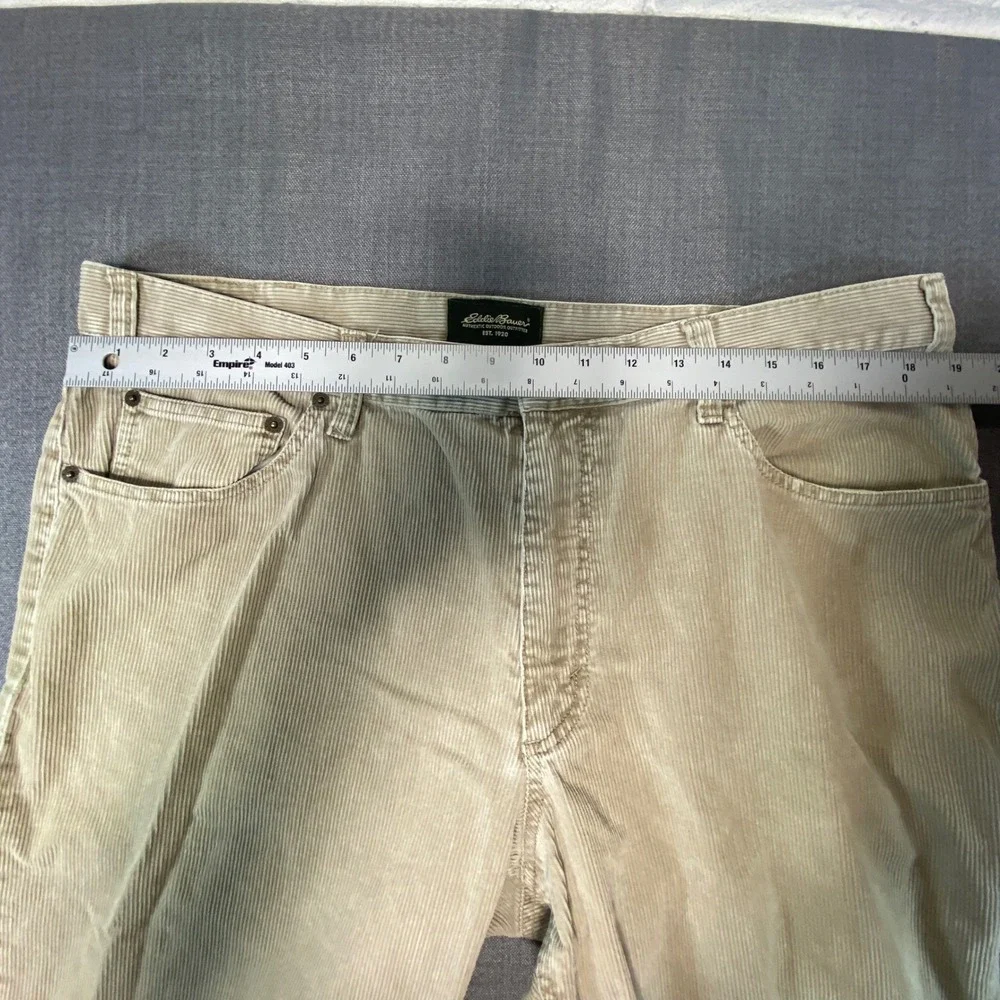 Eddie Bauer Mens Tan Corduroy Pants Original Fit‎ 100% Cotton W40 L32 Fall 08